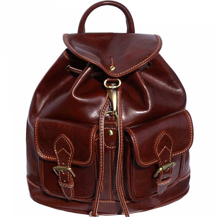 Italian Artisan Davide Unisex Luxury Soft Calf Leather Backpack Made In Italy
