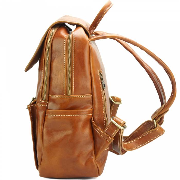 Italian Artisan Brittany Womens Modern Leather Backpack Made In Italy