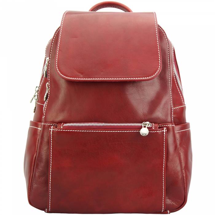 Italian Artisan Brittany Womens Modern Leather Backpack Made In Italy