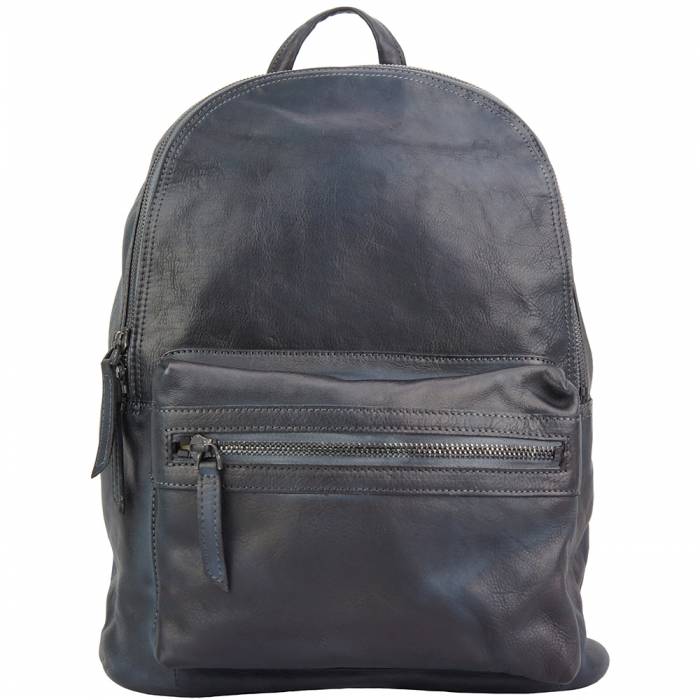 Italian Artisan Unisex Vintage Backpack in Vintage Calfskin Leather Made In Italy