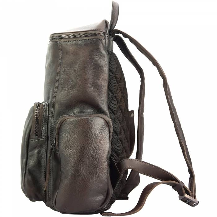 Italian Artisan Michaela Unisex Vintage Backpack in Calfskin Leather Made In Italy