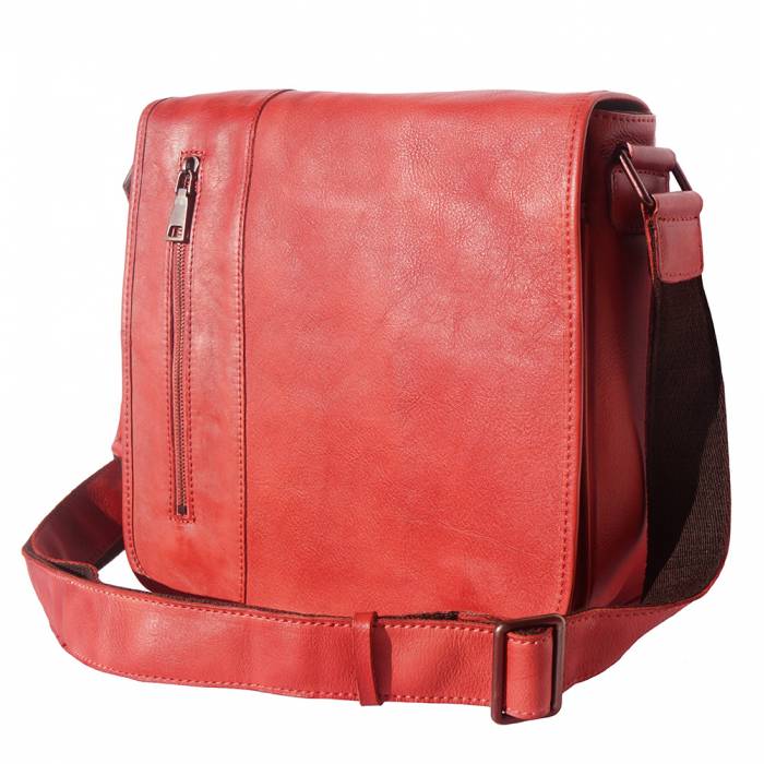 Italian Artisan Unisex Messenger Flap Leather Bag Made In Italy - Oasisincentives