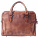 Italian Artisan Unisex Briefcase in Genuine Calf Natural Vintage Leather Made in Italy - Oasisincentives