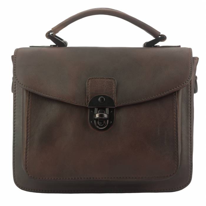 Italian Artisan Montaigne Business Women GM Vintage Leather Handbag Made In Italy - Oasisincentives