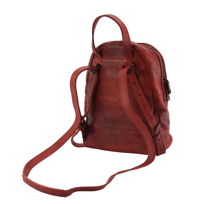 Italian Artisan Teresa Womens Vintage Leather Backpack Made In Italy