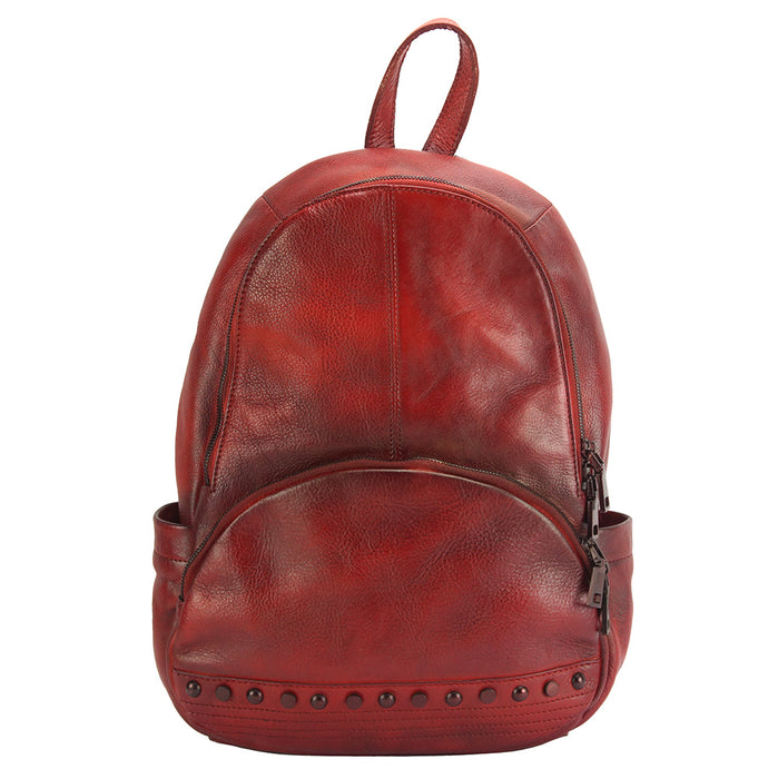 Italian Artisan Walter Vintage Backpack in Calfskin Leather Made In Italy Unisex