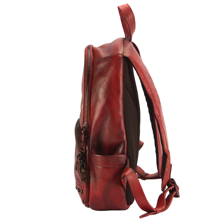 Italian Artisan Walter Vintage Backpack in Calfskin Leather Made In Italy Unisex