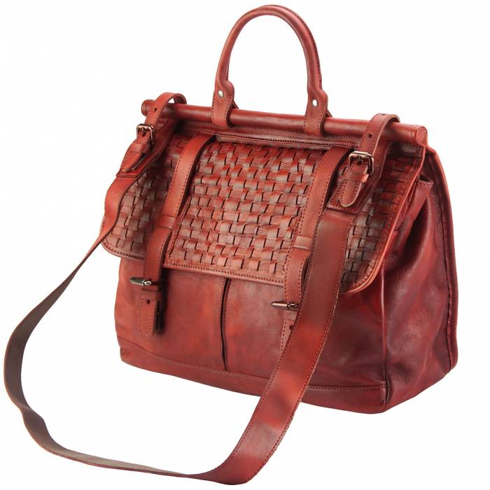 Italian Artisan Florine Womens Everyday Genuine Leather Shoulder Handbag Made In Italy