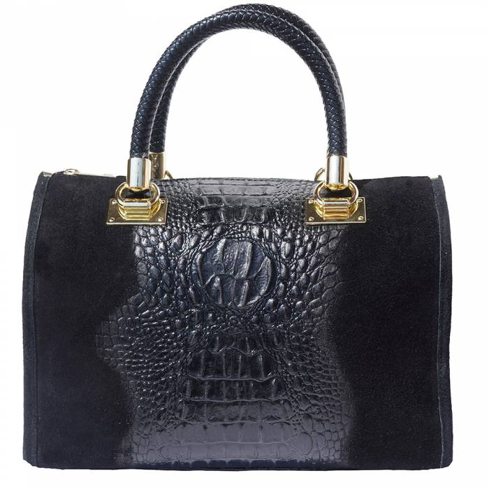 Italian Artisan Emma Womens Leather Boston Handbag Made In Italy - Oasisincentives