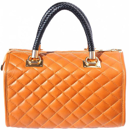 Italian Artisan Elsa Womens Luxury Handmade Leather Boston Handbag Made In Italy - Oasisincentives