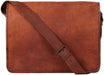 Vintage Handmade Leather Messenger Bag Unisex Brown-Oasisincentives