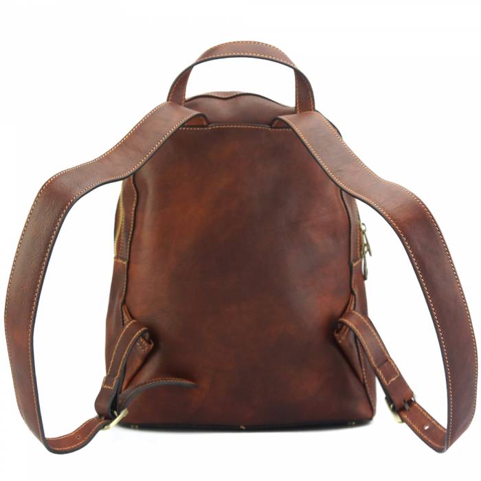 Italian Artisan Discovery Backpack in Genuine Italian Cow Leather Unisex Made In Italy
