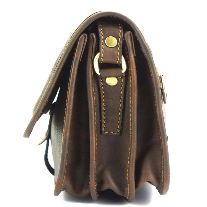 Italian Artisan Marilena GM Womens Leather Crossbody Handbag Made In Italy