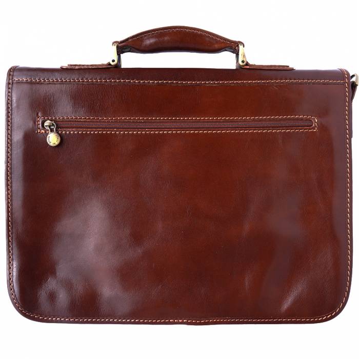 Italian Artisan HANDMADE Business Men Leather Briefcase Made In Italy - Oasisincentives