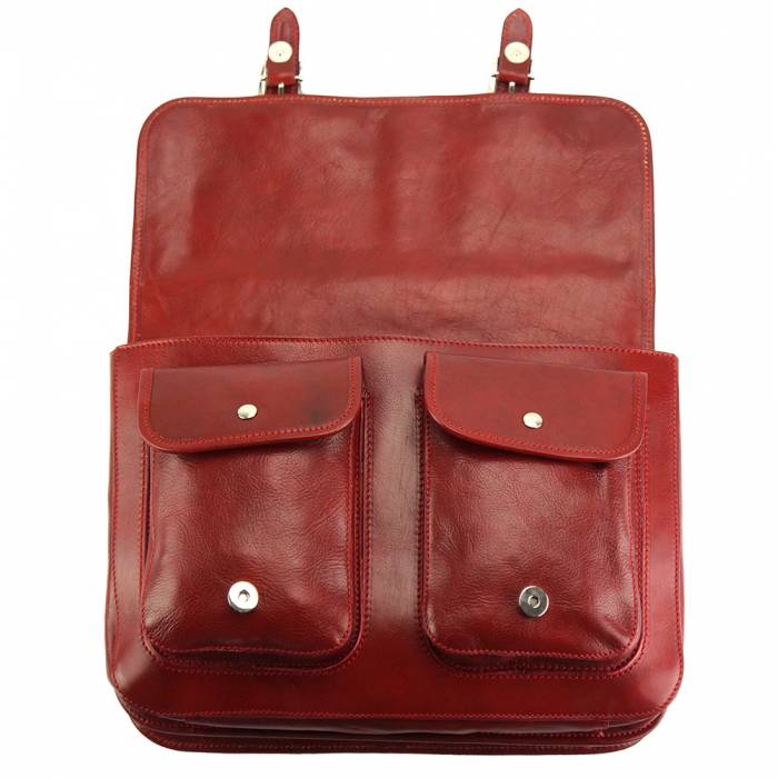 Italian Artisan Pamela Womens Luxury Vacchetta Leather Messenger Bag Made In Italy