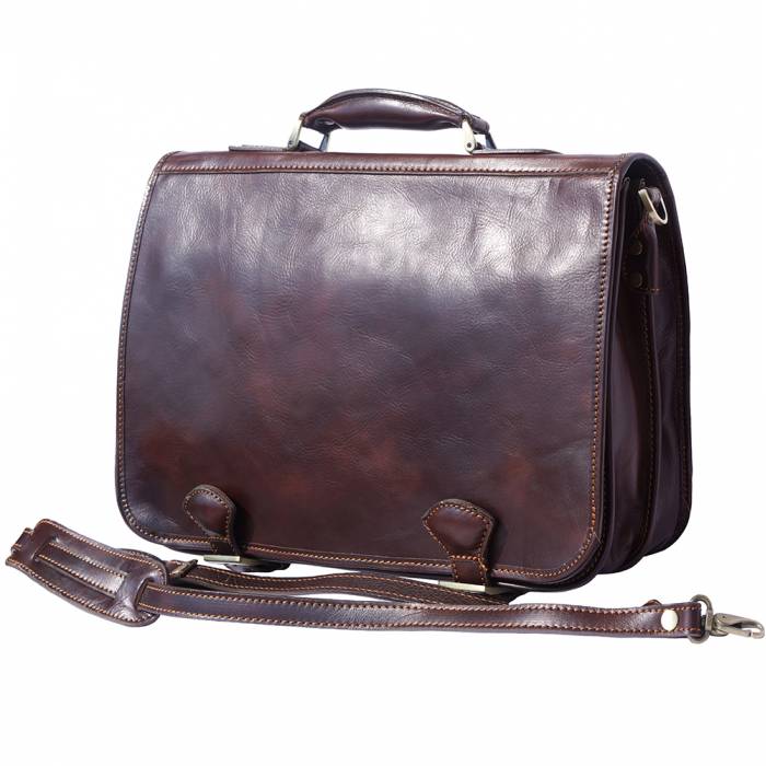 Italian Artisan Handmade Leather Briefcase Made In Italy Unisex - Oasisincentives