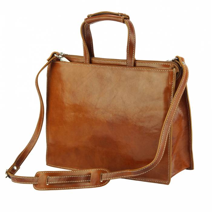 Italian Artisan Ivano Women Luxury Business Leather Tote Handbag Made In Italy