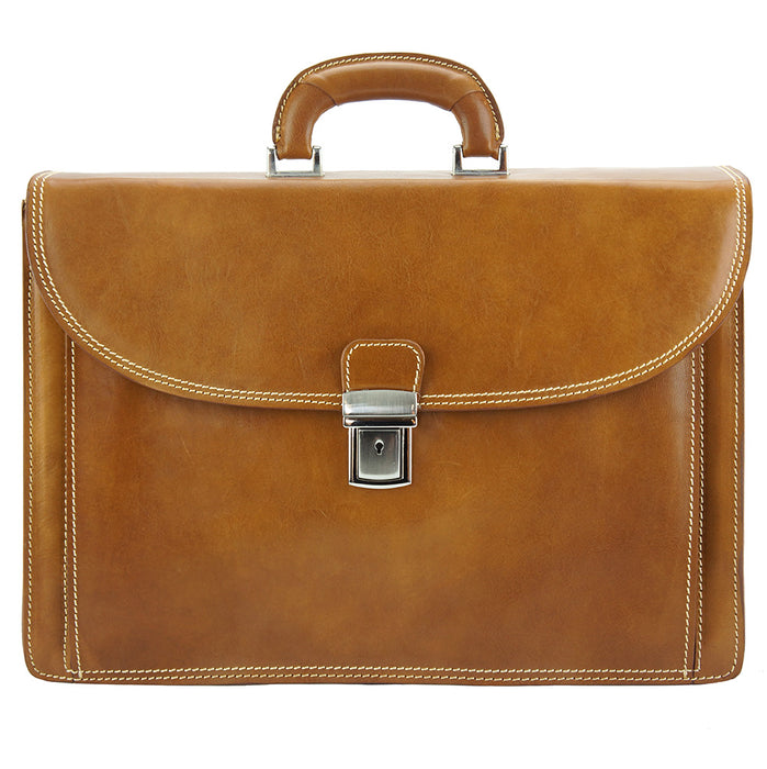 Italian Artisan Filippo Genuine Leather Luxury Business Briefcase Made In Italy