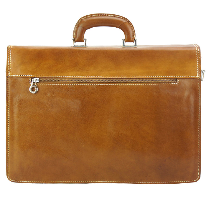 Italian Artisan Filippo Genuine Leather Luxury Business Briefcase Made In Italy