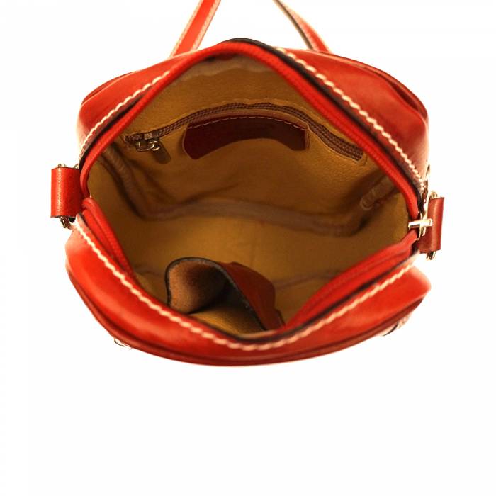 Italian Artisan Unisex Luxury Handmade Genuine Leather Small Travel Bag Made In Italy