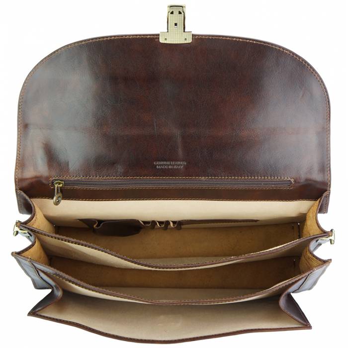 Italian Artisan Beniamino Unisex Luxury Leather Business Briefcase | Made In Italy