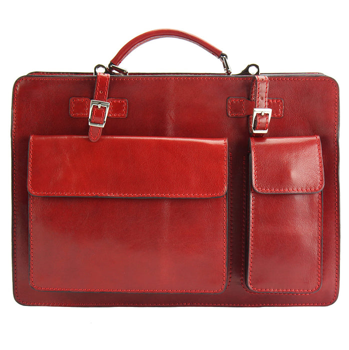 Italian Artisan Daniele GM Handmade Leather Business Briefcase Made In Italy Unisex