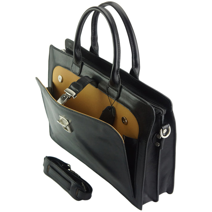 Italian Artisan Giacinto Unisex Handmade Leather Business Bag Made In Italy