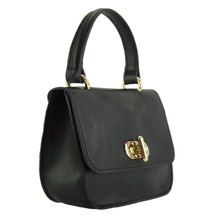 Italian Artisan Virginia Womens City Style Handbag in Calfskin Leather Made In Italy