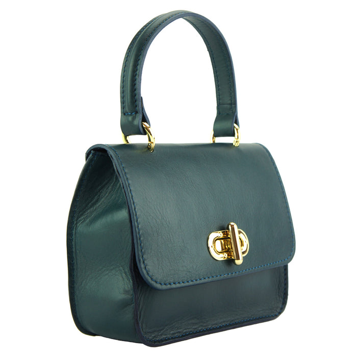 Italian Artisan Virginia Womens City Style Handbag in Calfskin Leather Made In Italy