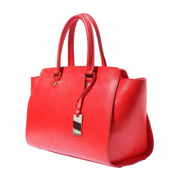 Italian Artisan Nicoletta Womens Luxury Handbag can be worn as a Shoulder Bag made of Soffiano Leather Made in Italy 