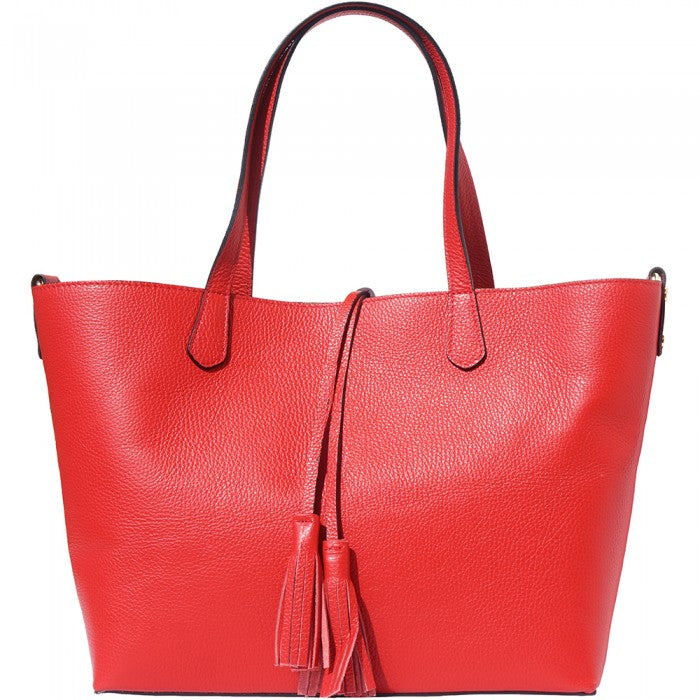 Italian Artisan Belinda Womens Leather Tote-Shopping Bag Made In Italy