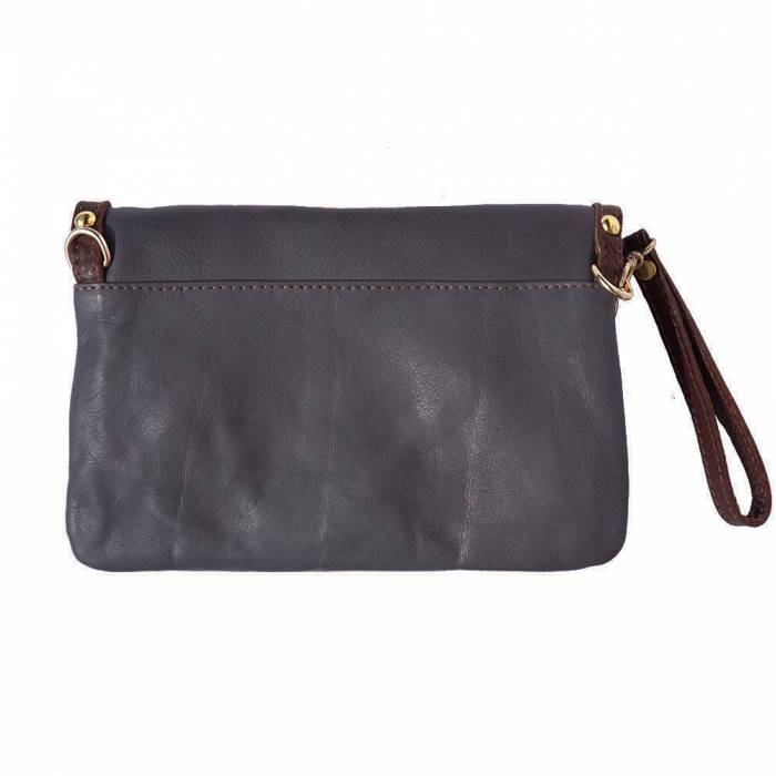 Italian Artisan Giorgia GM Womens Leather Clutch Bag with Adjustable Strap Made In Italy
