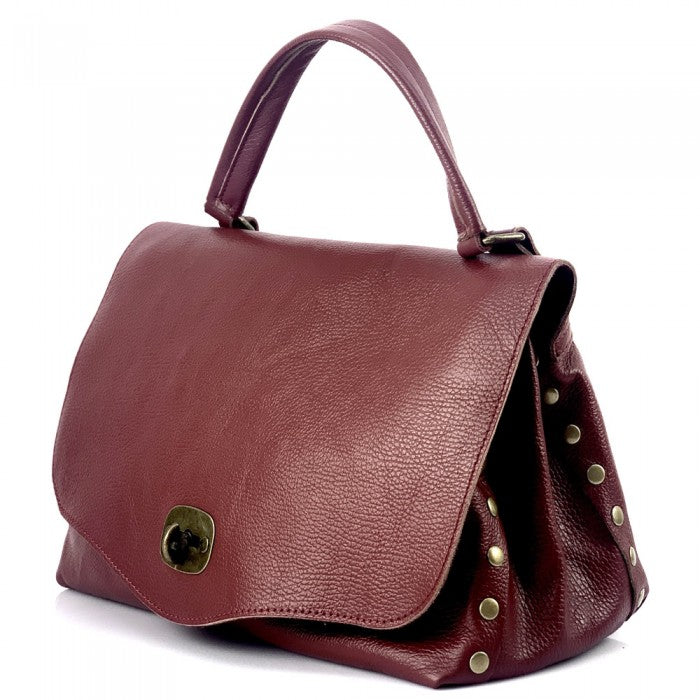 Italian Artisan Umberto Handcrafted Single Handle Leather Handbag Made In Italy