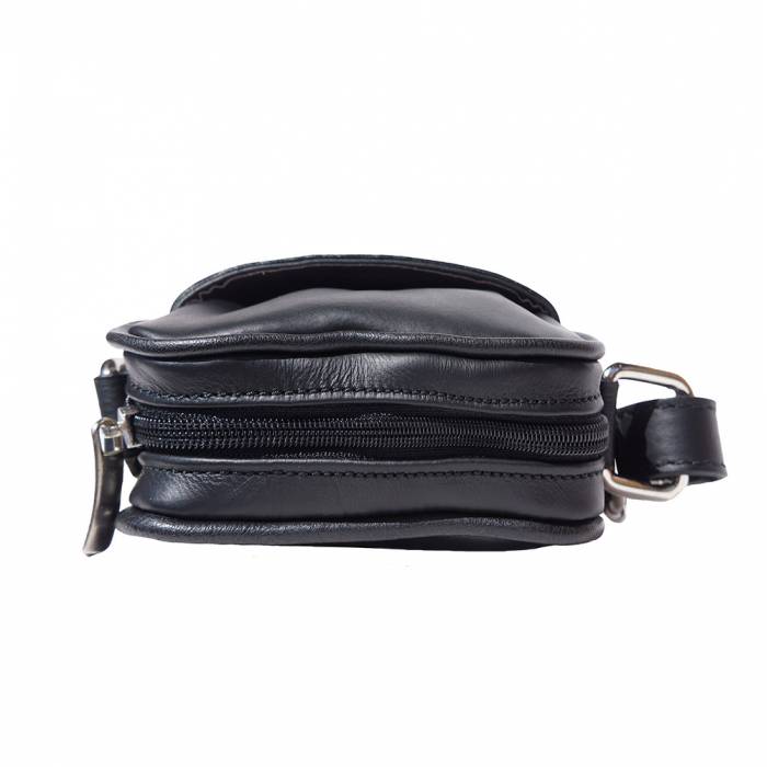 Italian Artisan Men‘s Shoulder Bag in Soft Genuine Calfskin Leather Made In Italy