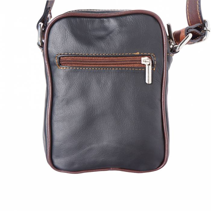 Italian Artisan Mens Shoulder Bag in Soft Genuine Calfskin Leather Made In Italy