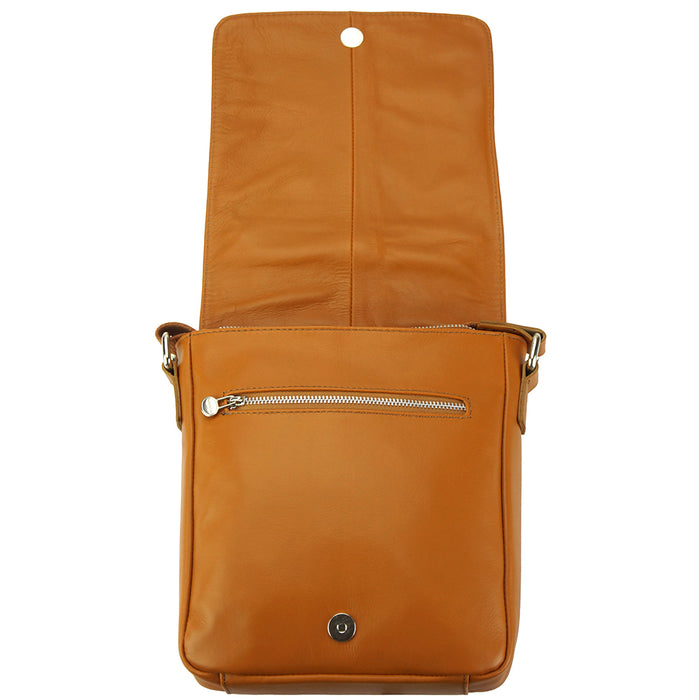 Italian Artisan Camillo GM Genuine Leather Unisex Messenger Bag Made In Italy