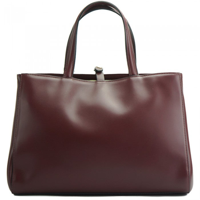 Italian Artisan Pierluigi Womens Leather Handbag In Genuine Calfskin Leather Made In Italy