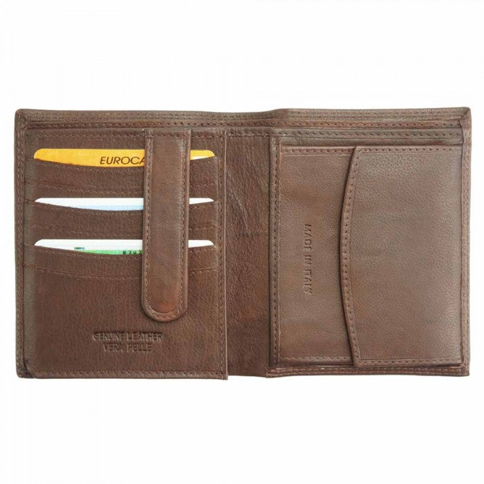 Italian Artisan Ariel Mens Leather Wallet Made In Italy