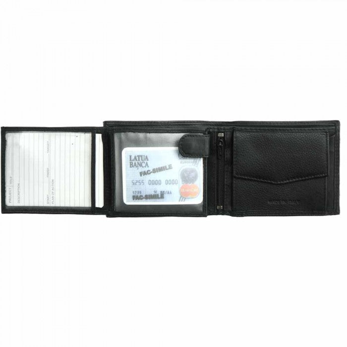 Italian Artisan Leslie Mens Leather Wallet Made In Italy