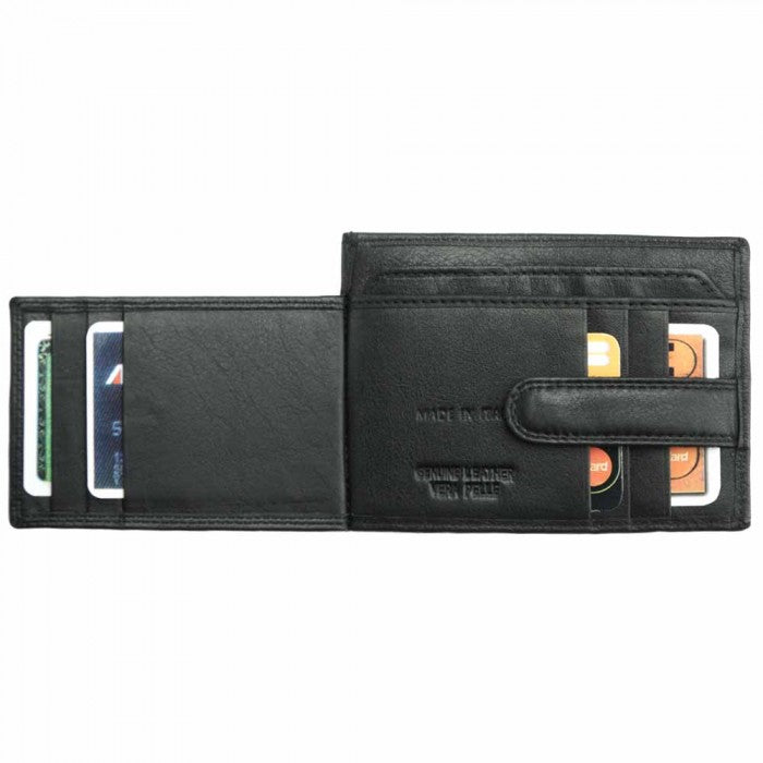 Italian Artisan Cassie Unisex Calfskin Leather Credit Card Holder Made In Italy