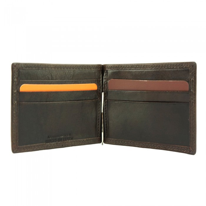 Italian Artisan Gianni V Mens Wallet in Genuine Calfskin Leather Made In Italy
