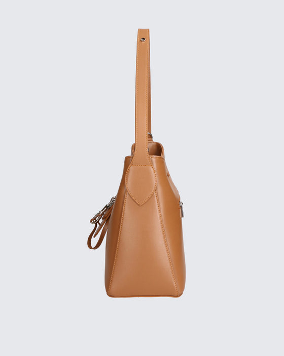 Italian Artisan Womens Handcrafted Shoulder Handbag in Genuine Calfskin Leather Made In Italy