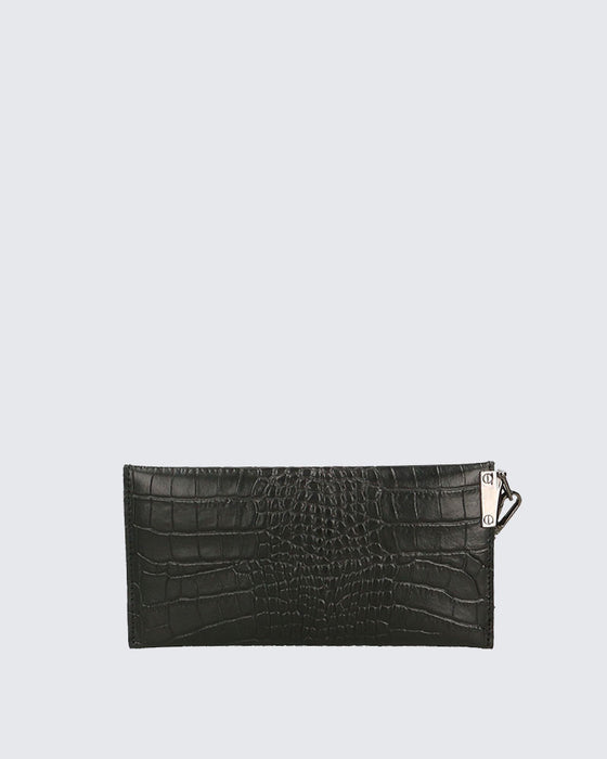 Italian Artisan Womens Wallet in Genuine Crocodile Print Leather Made In Italy