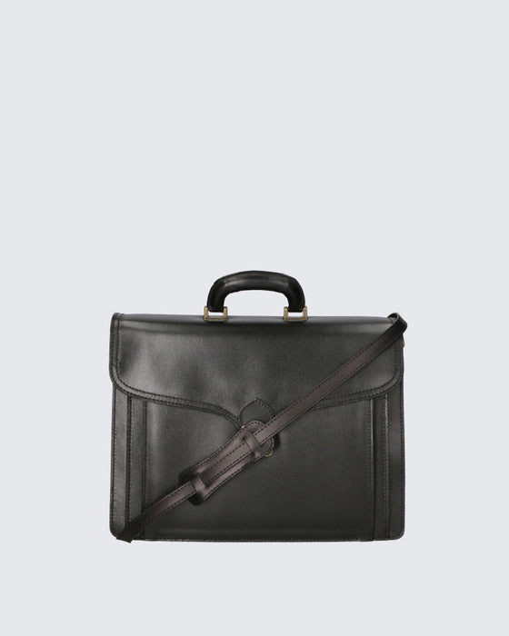 Italian Artisan Men's Handcrafted Triple Compartment Executive Briefcase | Made in Italy