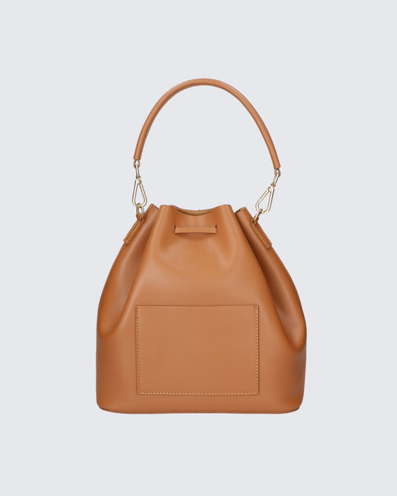 Italian Artisan Zara Womens Bucket Handbag in Genuine Ruga Leather Made In Italy