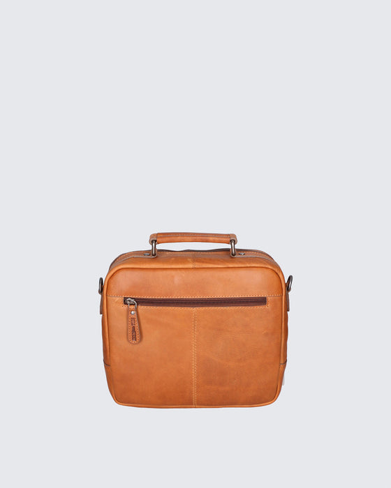 Handcrafted Unisex Single-Compartment Briefcase In Genuine Greased Calfskin Leather