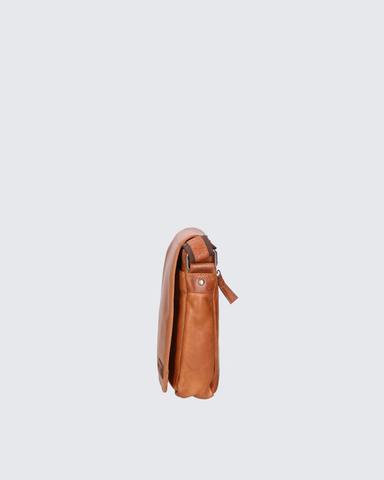 Italian Artisan Santini Men's Handcrafted Messenger Bag | Genuine Greased Calfskin | Made in Italy