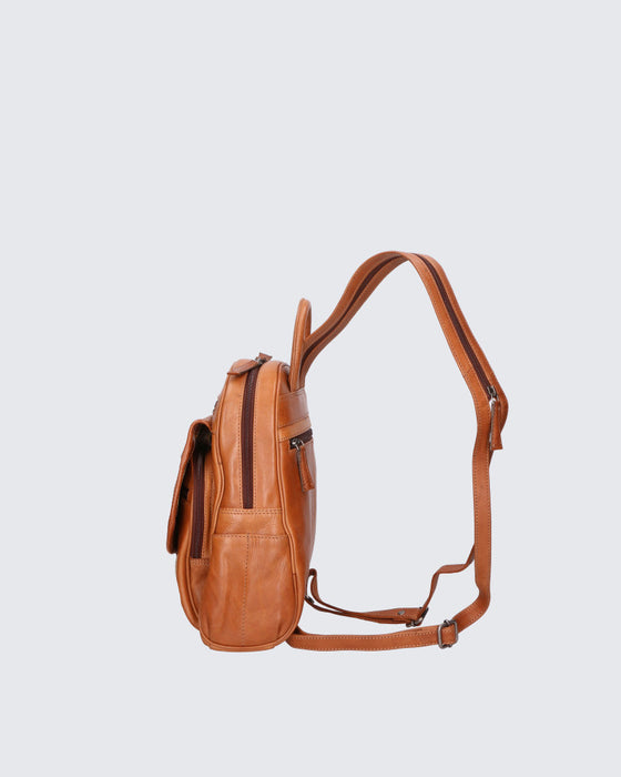 Italian Artisan Santini Men's Handcrafted Backpack | Genuine Greased Calfskin | Made in Italy