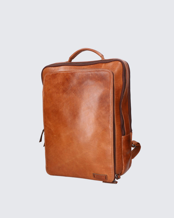 Italian Artisan Santini Men's Leather Laptop Backpack | Handcrafted in Italy