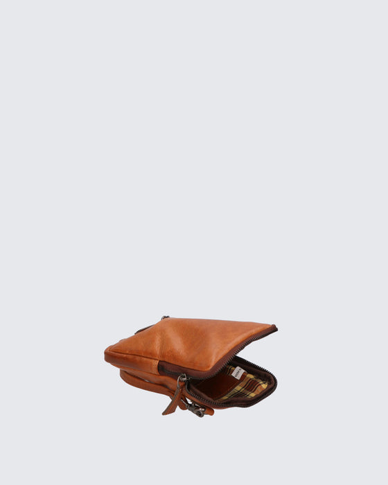 Italian Artisan Santini Men's Small Shoulder Bag | Handcrafted Elegance